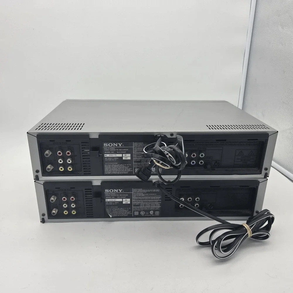 Sony SLV-D300P DVD VCR Combo Player VHS Recorder For Parts Or Repair Lot Of 2